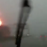 lighting strikes a truck in Russia