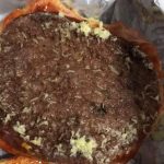 A burger with maggots inside bought from a stall in Singapore