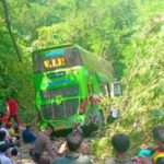53 injured as bus plunges into valley after collision