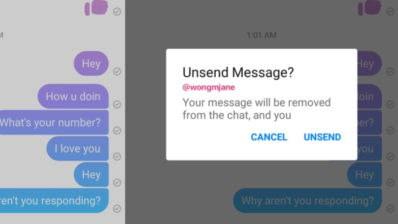Facebook Is Testing A New Feature Where Messages Can Be Unsent