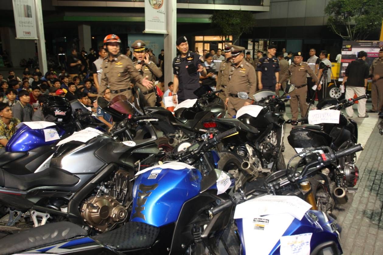 134 arrested, 120 illegally-modified motorcycles seized in Bangkok