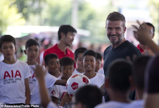 Beckham’s Bangkok Soccer Clinic, star flies in to coach Thai kids