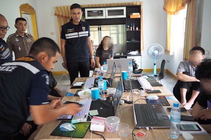 Chinese loan-shark call center raided in Pattaya
