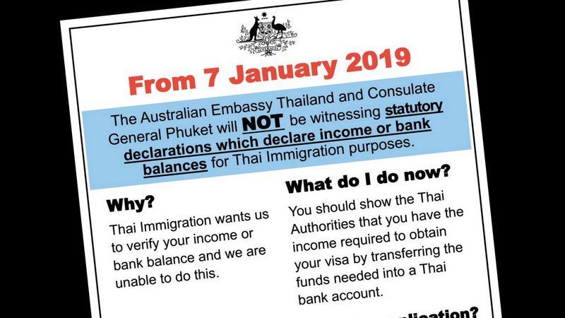 Income statement letters from embassies no longer required, confirms Phuket Immigration