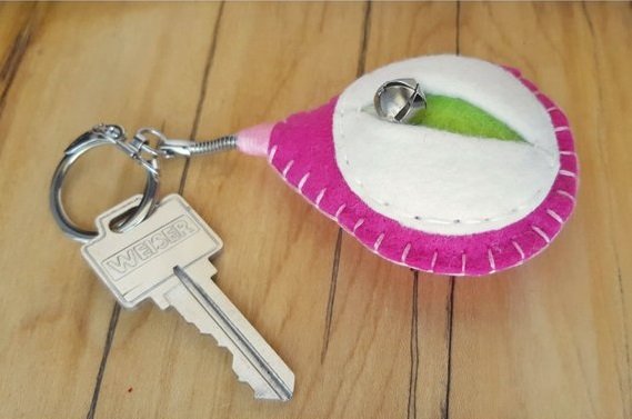 The vaginaments are also available as a keyring. (Credit: Etsy/FeltMelons)