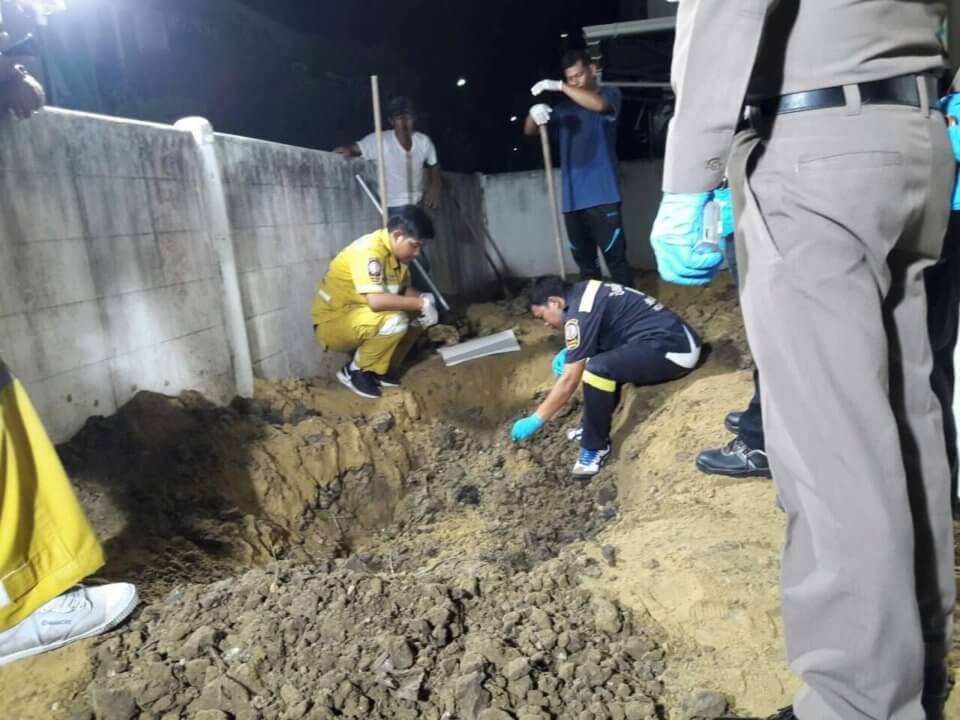 Bangkok man sought after wife’s body found buried