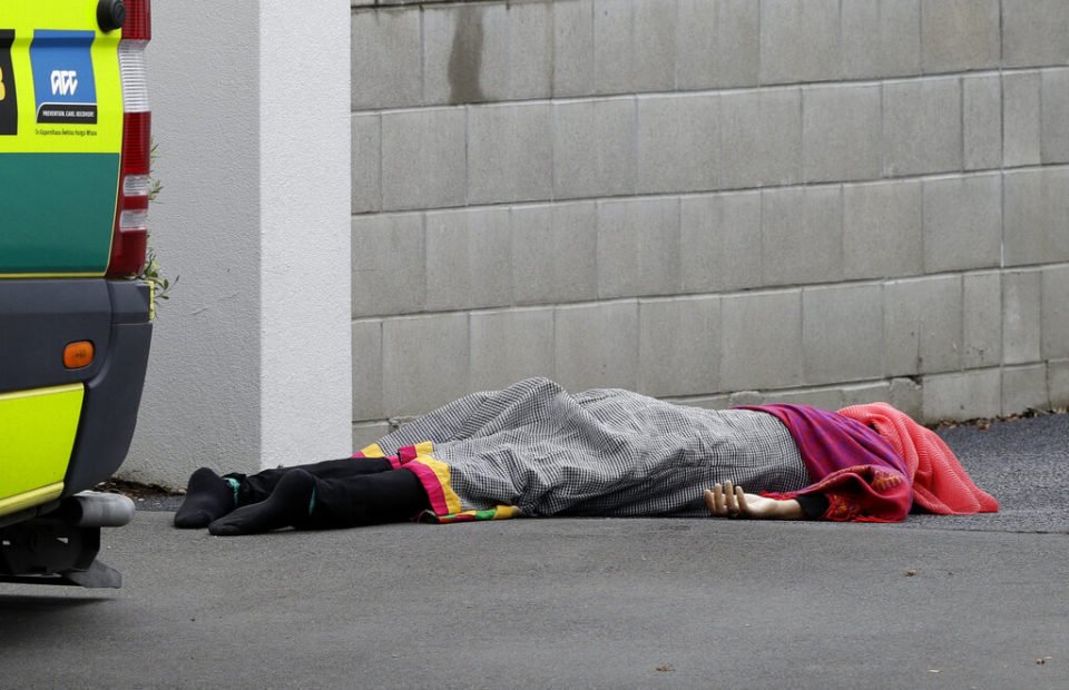 40 killed in New Zealand mosque shootings; 4 held