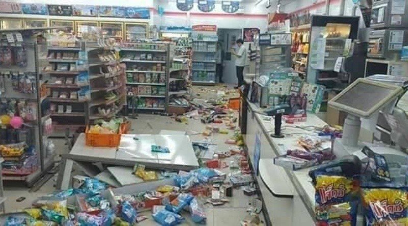 Man on drugs destroyes local convenience store.