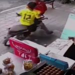 Motorbike hits man on footpath