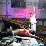 Mystery man falls through Pattaya car park roof