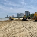 Pattaya again patches up flood-battered beach