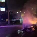 Taxi catches on fire while refilling NGV