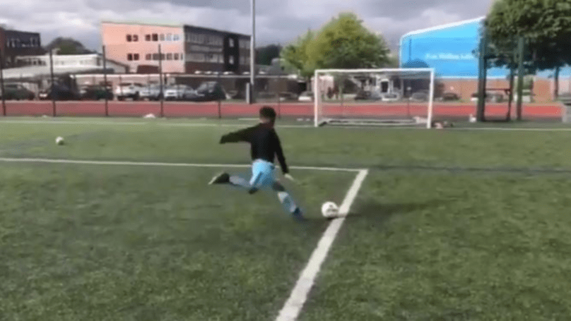 Dad Promises Son A PlayStation If He Can Hit The Crossbar Three Times
