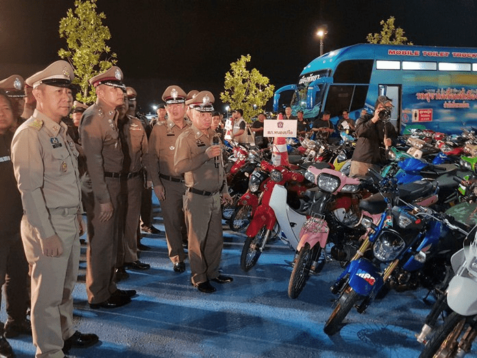 Pattaya police finally deal with noisy exhausts