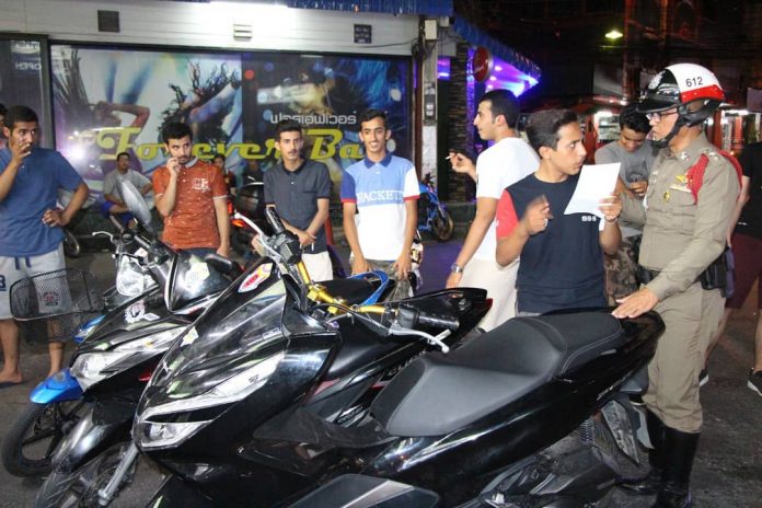 Arab Tourists arrested for racing motorbikes in South Pattaya
