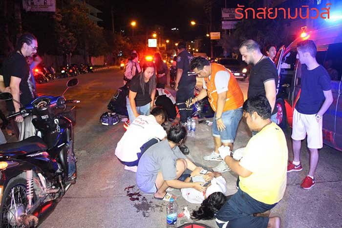 Arab arrested as Pattaya bike smash injures two students