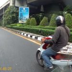 Thai man chased across main road by PITBULL