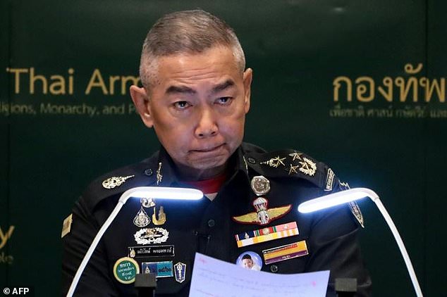 Tearful Thai general