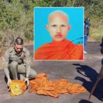 Meditating monk