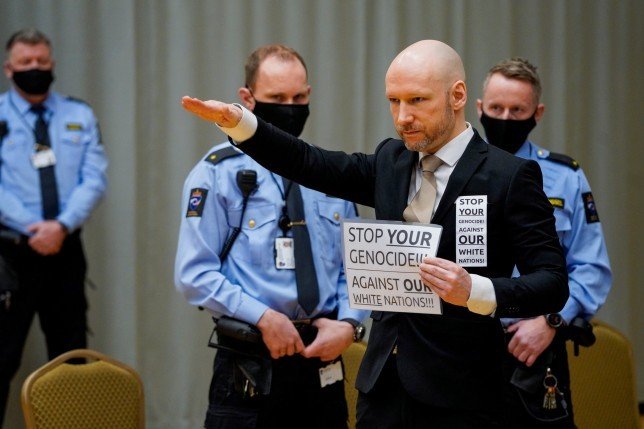 Anders Breivik gives Nazi salute in hearing to ‘prove he’s not dangerous’
