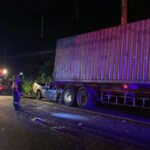 Two dead , pickup rear-ends parked truck