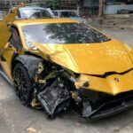 Lamborghini causes tollway pileup
