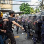 Bangkok fired rubber bullets at protesters