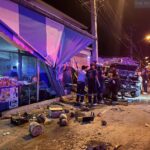 Pattaya Car Crash two die after hitting power pole