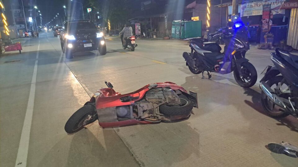 Foreigner sustains severe head injuries in a traffic accident in Pattaya