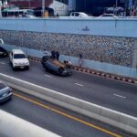 Vehicle collision at the Pattaya Central Bypass Tunnel