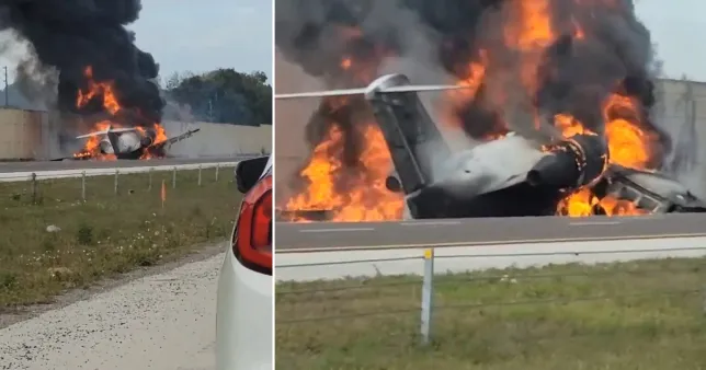 Light Plane crashes into highway killing at least two
