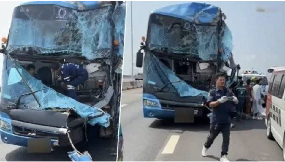 bus truck collision pattaya one march 14 2024