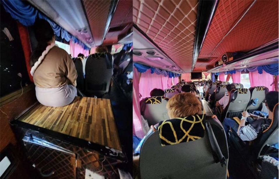 Passenger Buys VIP Tour Bus Ticket, Ends up Sitting on Top of Toilet Roof
