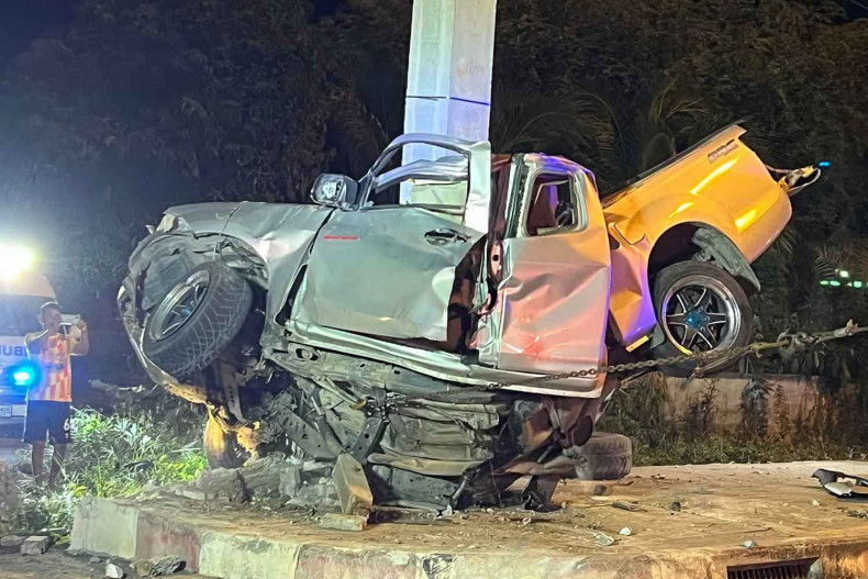 Two die in pole pickup smash