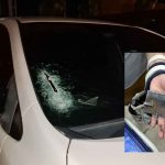 Luck to be Alive as Steel plate smashes windscreen