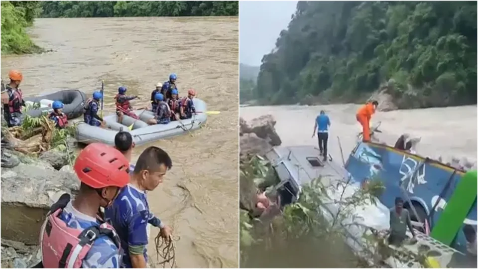 27 Killed as Bus Carrying Indian Tourists Plunges into Nepal River