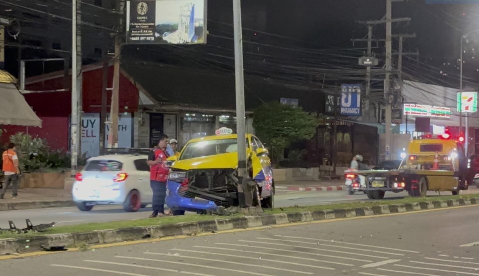 Foreigner Steals Taxi and Crashes