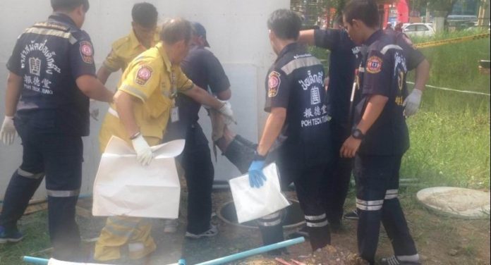 Dead customer found in septic tank as shop owner vanishes