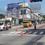 Lanes repainted on Third Road