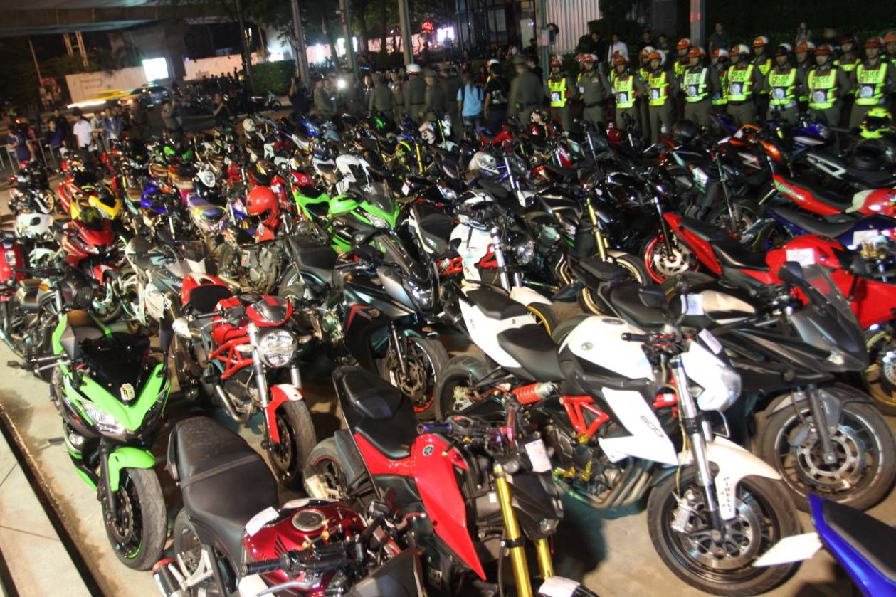 56 arrested, 80 illegally modified motorcycles seized in Bangkok