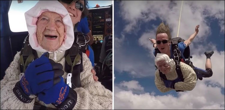 102-year-old great-granny becomes 'oldest' skydiver