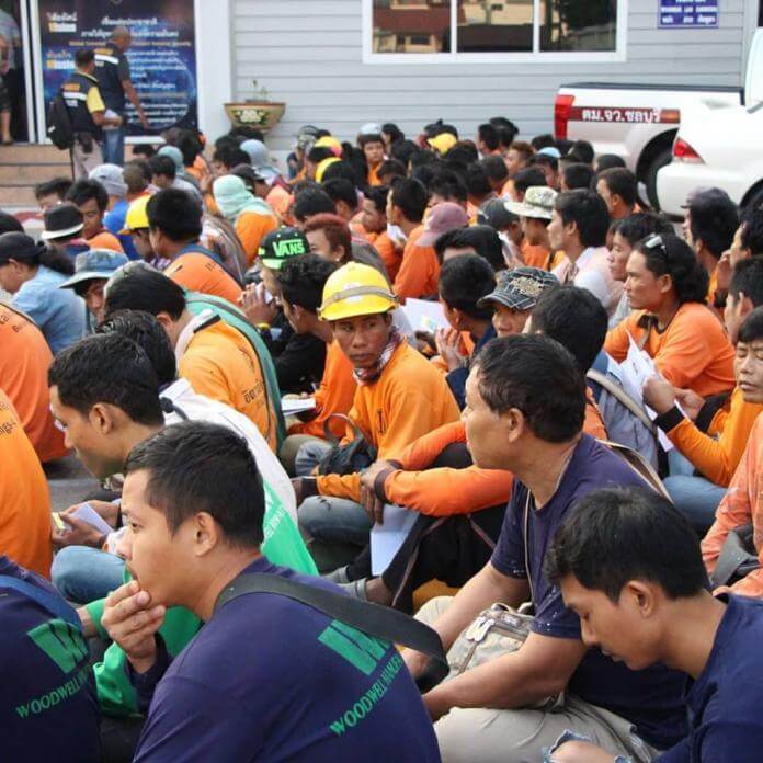 136 Cambodians discovered without work permits arrested in early morning construction site raid