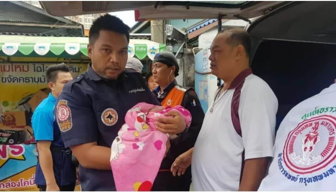 Abandoned baby found in grocery box