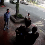 BANGKOK BIKER BOWLS OVER PEDESTRIAN WITH TEMERITY TO WARN HIM