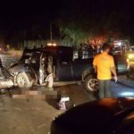 Four dead in Korat as pickups crash on curve