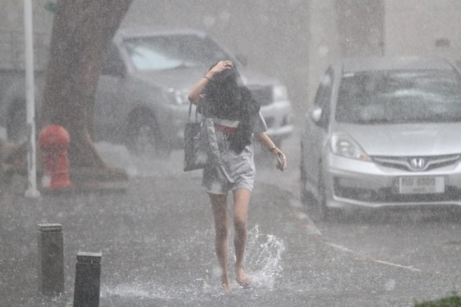 Heavy summer storms heading towards Thailand