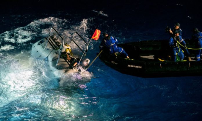 Deepest-ever sub dive finds plastic bag