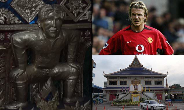 Thai temple and the Alter of DAVID BECKHAM