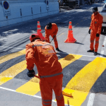 Dongtan Beach in Jomtien now has speed bumps, traffic lines