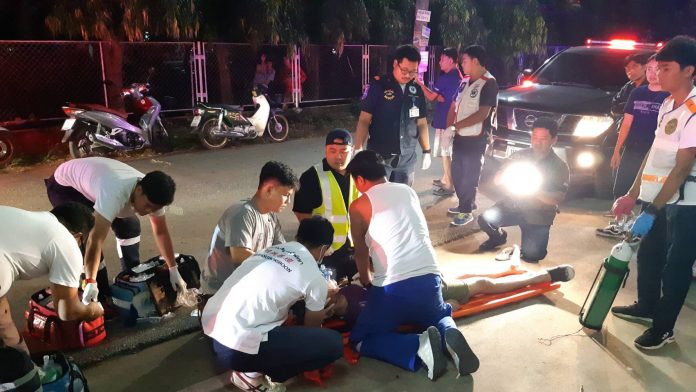 Village Head assistant Beaten, assaulted in Pattaya, assailant flees scene